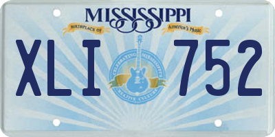 MS license plate XLI752