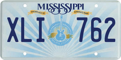 MS license plate XLI762
