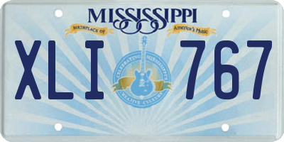MS license plate XLI767