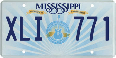 MS license plate XLI771