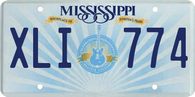 MS license plate XLI774