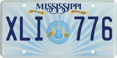 MS license plate XLI776