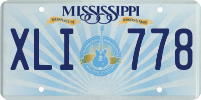 MS license plate XLI778