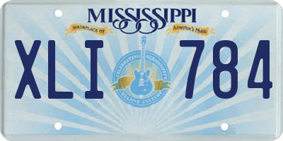 MS license plate XLI784