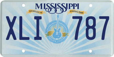 MS license plate XLI787