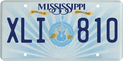 MS license plate XLI810