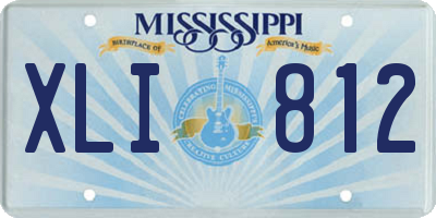 MS license plate XLI812