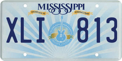 MS license plate XLI813
