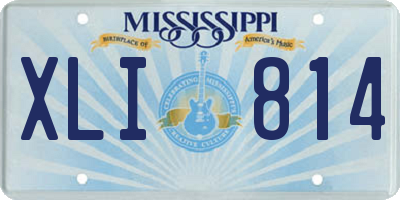 MS license plate XLI814