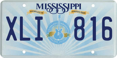 MS license plate XLI816