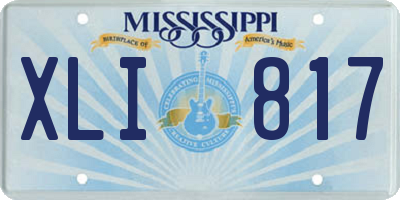 MS license plate XLI817