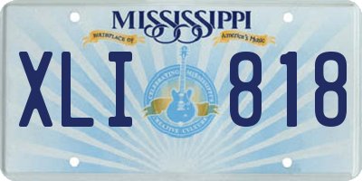 MS license plate XLI818