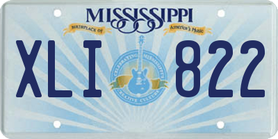 MS license plate XLI822