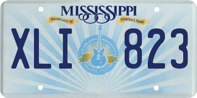 MS license plate XLI823