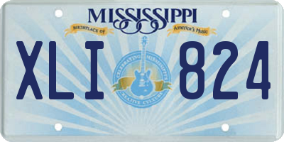 MS license plate XLI824