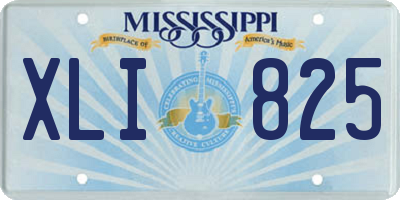 MS license plate XLI825