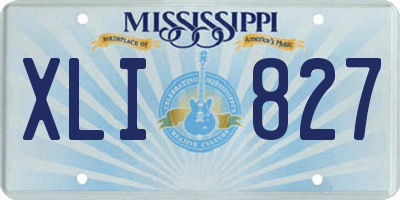 MS license plate XLI827