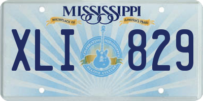 MS license plate XLI829