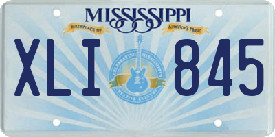 MS license plate XLI845