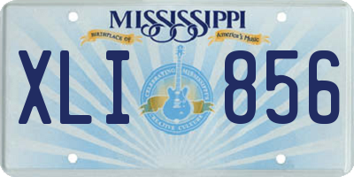 MS license plate XLI856