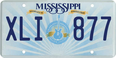 MS license plate XLI877