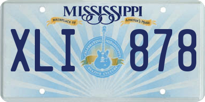 MS license plate XLI878