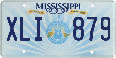 MS license plate XLI879