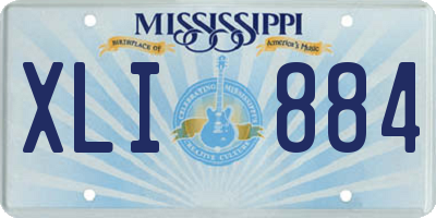 MS license plate XLI884