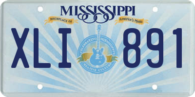 MS license plate XLI891