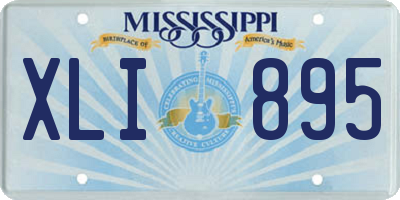 MS license plate XLI895