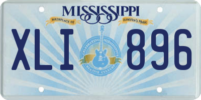 MS license plate XLI896
