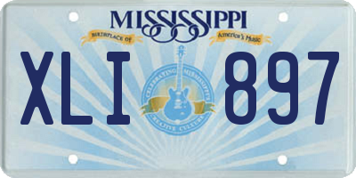 MS license plate XLI897