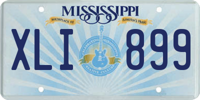 MS license plate XLI899