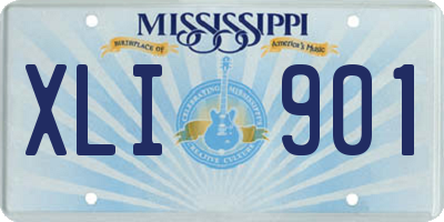 MS license plate XLI901