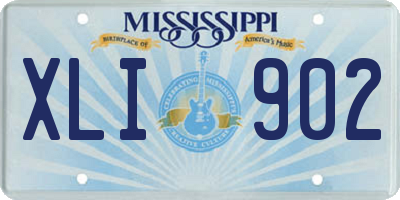 MS license plate XLI902