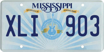 MS license plate XLI903