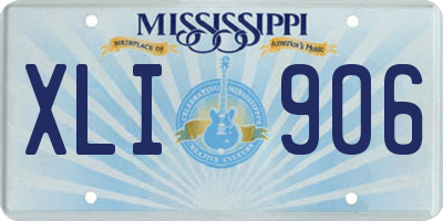 MS license plate XLI906