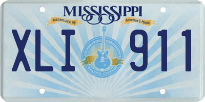 MS license plate XLI911