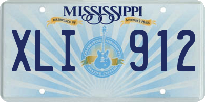 MS license plate XLI912