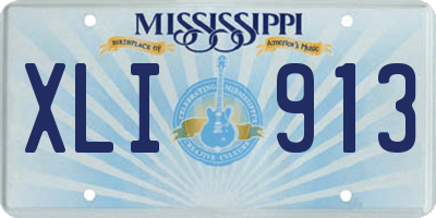 MS license plate XLI913