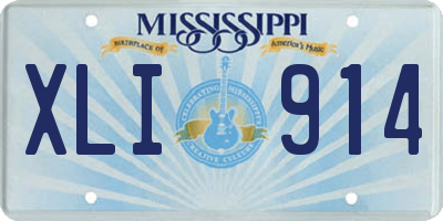 MS license plate XLI914