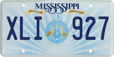 MS license plate XLI927