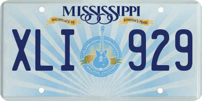 MS license plate XLI929