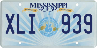 MS license plate XLI939