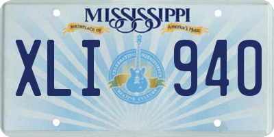 MS license plate XLI940