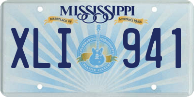 MS license plate XLI941