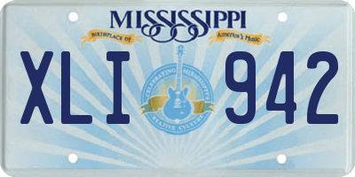 MS license plate XLI942
