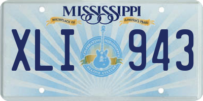MS license plate XLI943