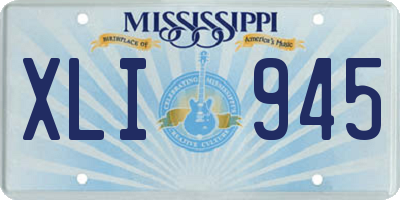 MS license plate XLI945