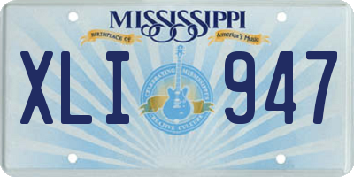 MS license plate XLI947